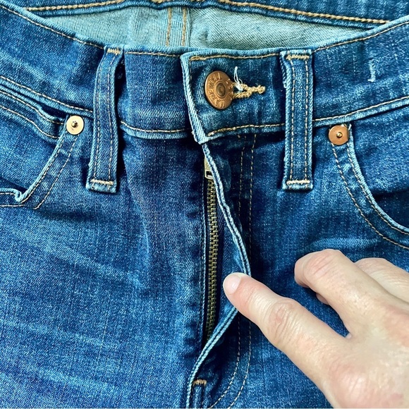 Madewell 9” High Riser Super Skinny Crop Denim Blue Jeans 27 - Picture 3 of 8